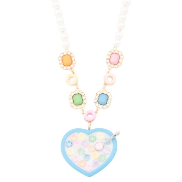 BETSEY JOHNSON Cereal Bowl Pendant Necklace - Picture 1 of 2